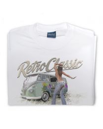 Camper and Hippie Bus Girl Mens T-shirt