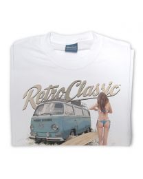 Surf chick and Camper Tee - White