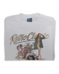 MODs Lambretta Scooter and Miss Wales 2011 Mens T-shirt