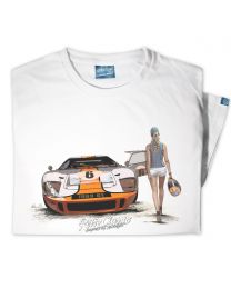 Ford GT40 and Grid Girl Tee - Grey