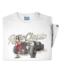 American Hot Rod 223 Car and Scarlet Fatale Mens T-Shirt