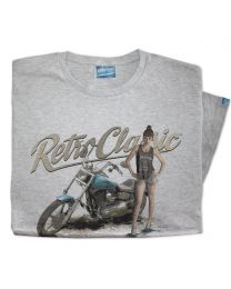 Harley styled Motorcycle & model FreyaaRay Mens T-shirt