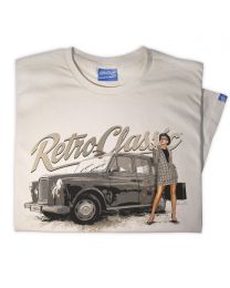Classic London Black Cab and model Victoria Tee -White