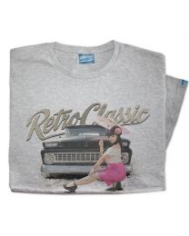 Miss Chelydoll - 1963 Chevy C-10 Long Bed Truck Tee - Grey