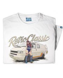 Phil Vaughan's T4 Camper and retro Roller Skate Pin-Up Mens T-Shirt