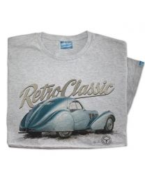 Classic Bugatti Type 57 SC Atlantic Car Tee - Grey