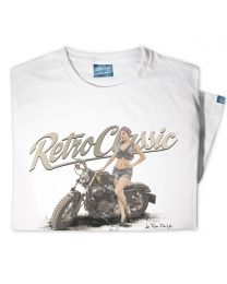 Tiny shorts LaRoss Pin-up and Harley Inspired Motorbike Mens T-Shirt