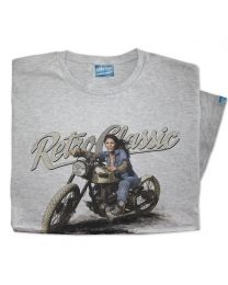 Custom Board Track Racer Motorcycle & Meagan Jean T-shirt