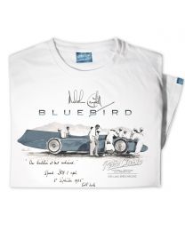 1935 Malcolm Campbell 'True Friend' Bluebird Railton V Car Tee - White