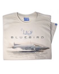 1958 Donald Campbell 'Water Speed' Bluebird K7 T-Shirt - Sand