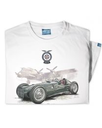 BRMV16 Classic Race Car and Lancaster Tee - White