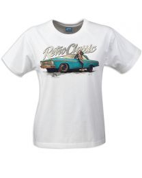 65 Plymouth Belvedere and Rina Bambina Ladies T-Shirt