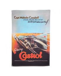 Castrol 'Bluebird, 206.95mph' Tea Towel