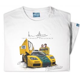 Mens '1995 France Endurance' Official Derek Bell Classic Race Car T-Shirt