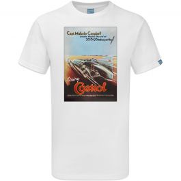 Wakefield Castrol Motor Oil, Vintage poster - 'Bluebird, 206.95mph' Mens T-Shirt