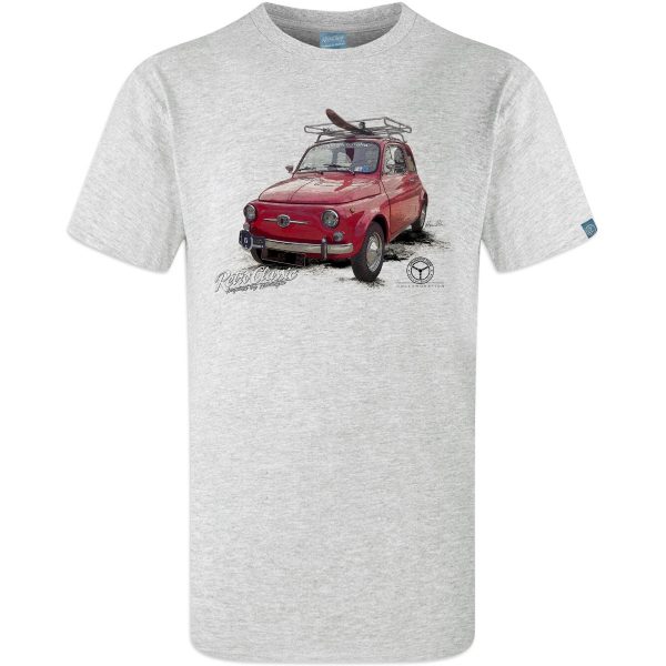 Classic 1965 Fiat 500 Car Mens T-shirt - Image 6