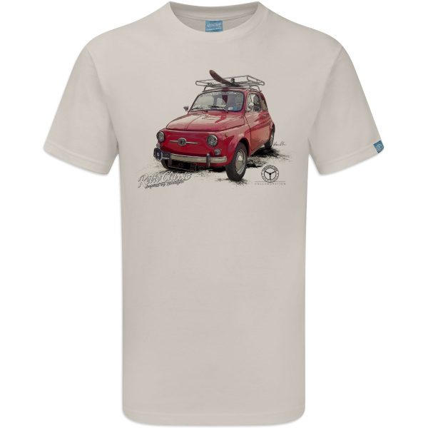 Classic 1965 Fiat 500 Car Mens T-shirt - Image 2