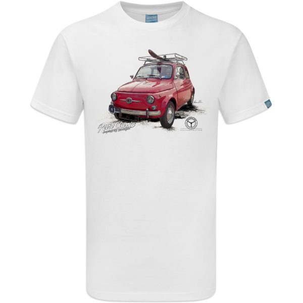 Classic 1965 Fiat 500 Car Mens T-shirt - Image 4