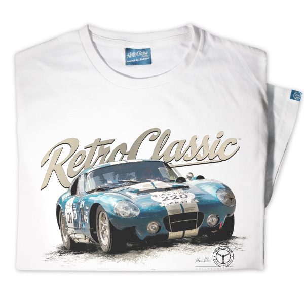 1964 AC Cobra Daytona Coupe Classic Sports Car Mens T-shirt - Image 3