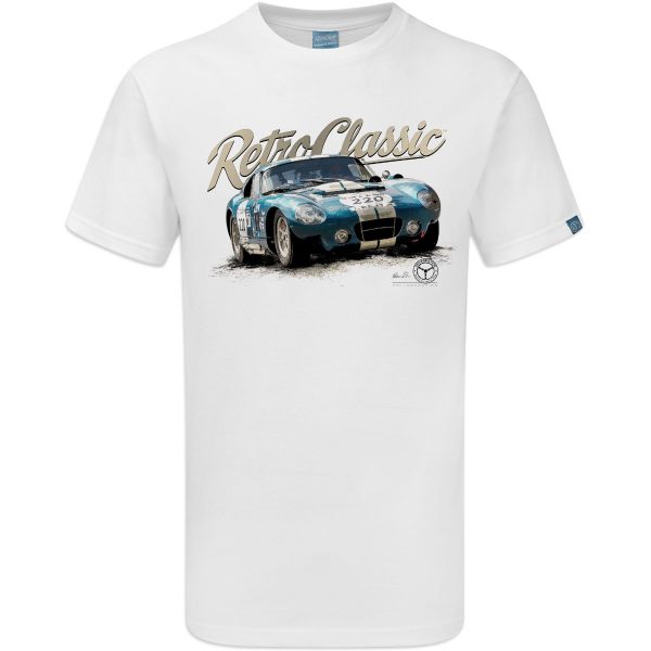 1964 AC Cobra Daytona Coupe Classic Sports Car Mens T-shirt - Image 4