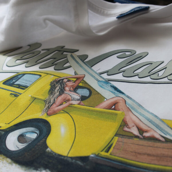 Bryn Jones Yellow Bug Surf Truck & Victoria Summers mens T-shirt - Image 7