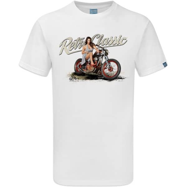 1980 XS650 bar hooper Motorbike and Georgina Cabarga Mens T-Shirt - Image 2