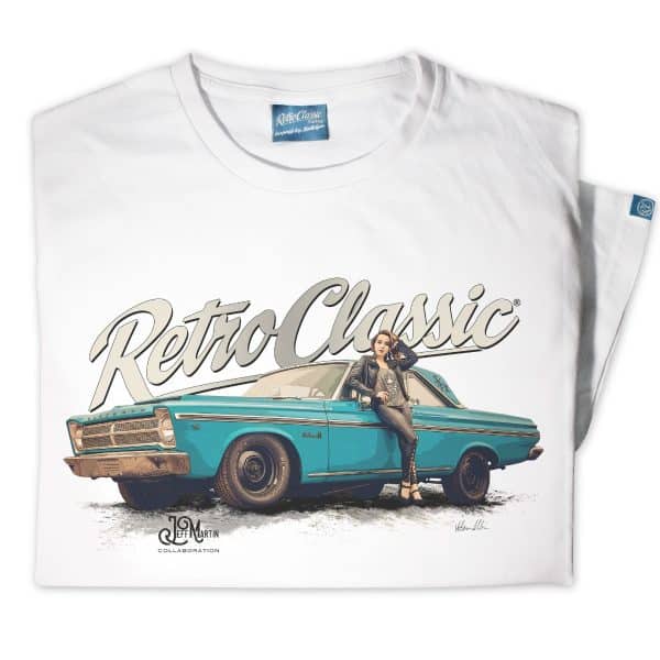 65 Plymouth Belvedere Muscle Car and Rina Bambina Mens T-Shirt - Image 5