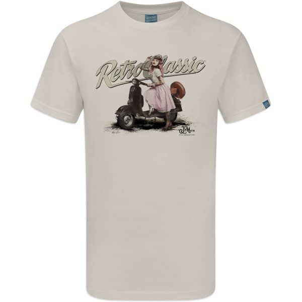 Miss Alice Meow and Retro Vespa Scooter Mens T-shirt - Image 2