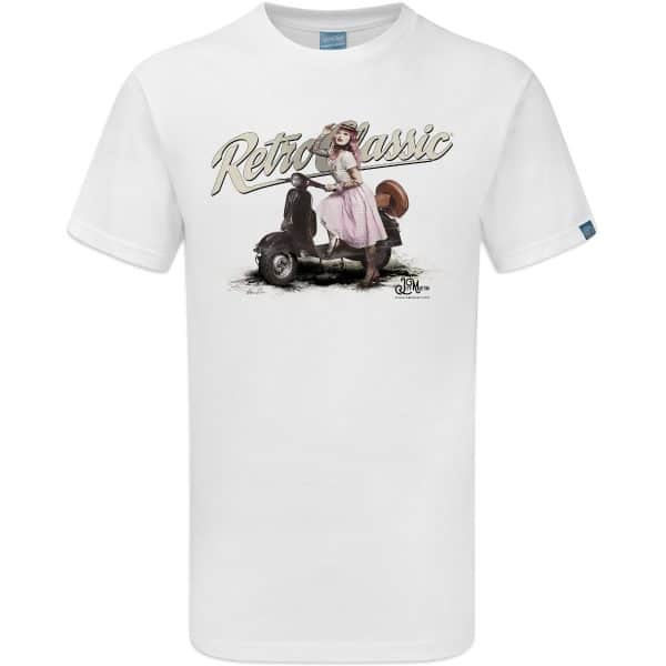 Miss Alice Meow and Retro Vespa Scooter Mens T-shirt - Image 4