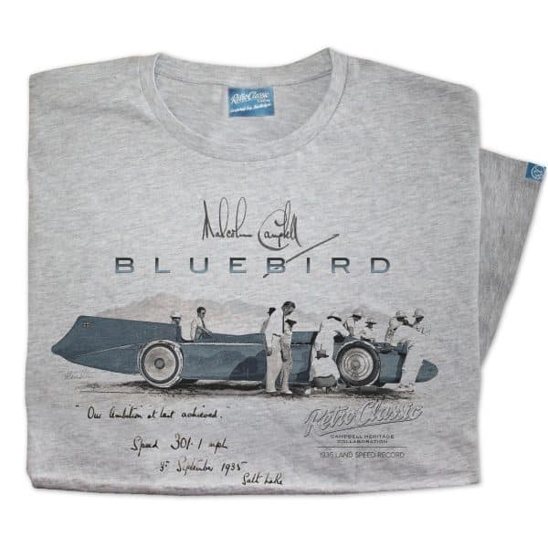 1935 Malcolm Campbell 'True Friend' Bluebird Railton V Car T-Shirt - Image 5