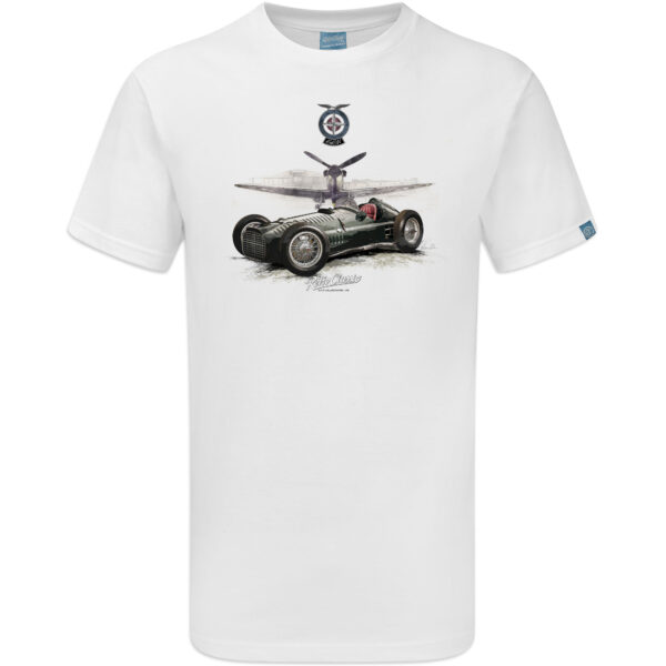 BRM V16 Classic Race Car and Spitfire T-Shirt - Image 3