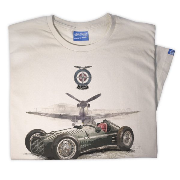 BRM V16 Classic Race Car and Spitfire T-Shirt - Image 4