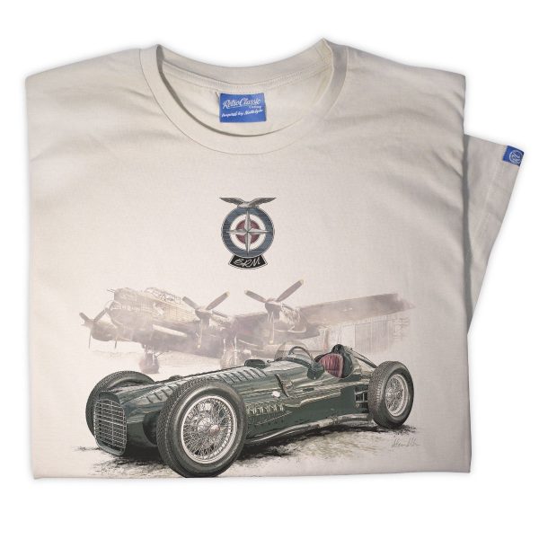 BRM V16 Classic Race Car and Lancaster T-Shirt - Image 3