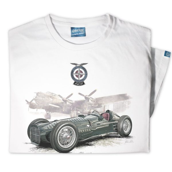 BRM V16 Classic Race Car and Lancaster T-Shirt