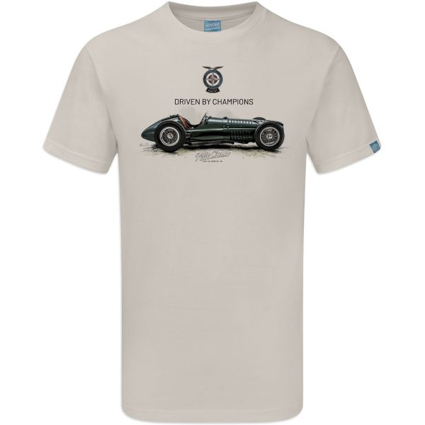 1950 BRM, P15, 1.5 LITRE, V16 MK 1 Classic Race Car Side View T-Shirt - Image 2