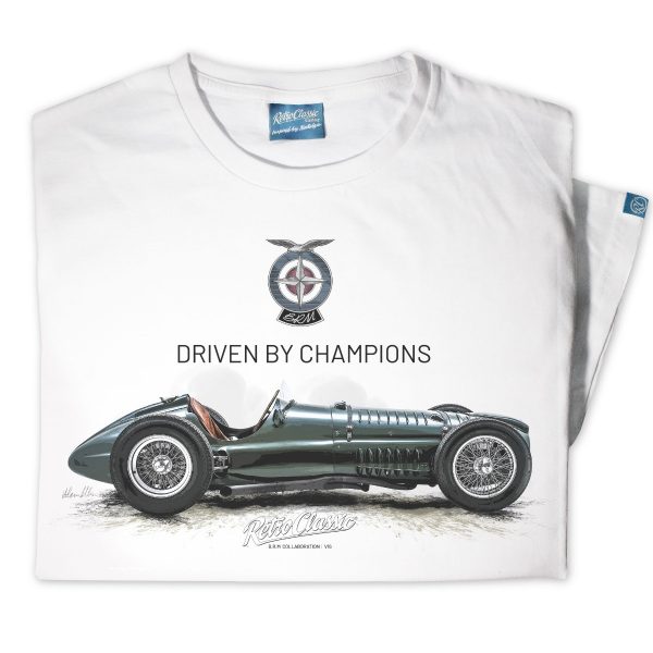 1950 BRM, P15, 1.5 LITRE, V16 MK 1 Classic Race Car Side View T-Shirt - Image 3