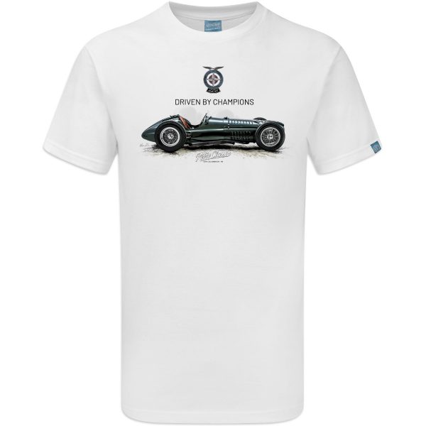 1950 BRM, P15, 1.5 LITRE, V16 MK 1 Classic Race Car Side View T-Shirt - Image 4