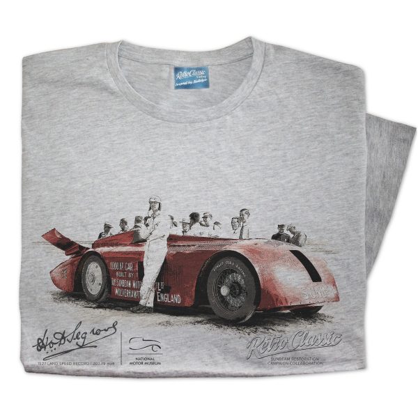 Sunbeam 1000HP (Segrave) restoration project Collaboration Land Speed Car T-Shirt - Image 7