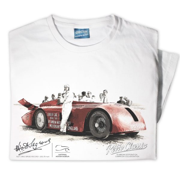 Sunbeam 1000HP (Segrave) restoration project Collaboration Land Speed Car T-Shirt - Image 3