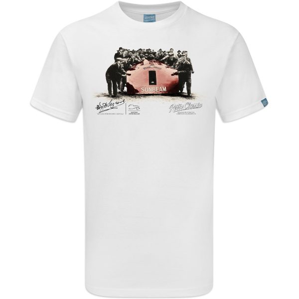 Mens Sunbeam 1000HP (Pushout) Restoration Project Collaboration Land Speed Car T-Shirt - Image 6