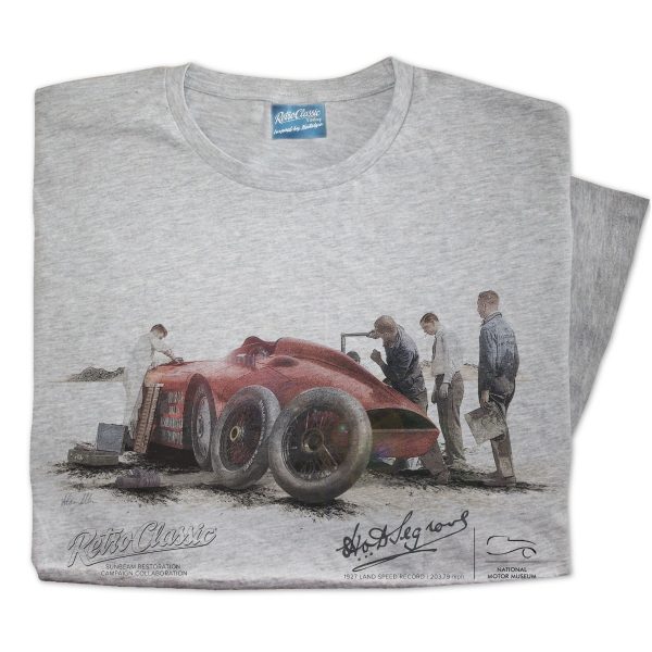 Sunbeam 1000HP (Change Over) Restoration Project Collaboration Land Speed Car T-Shirt - Image 5