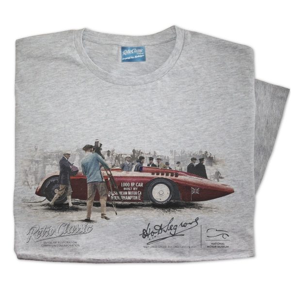 Sunbeam 1000HP (Camera) Restoration Project Collaboration Land Speed Car T-Shirt - Image 5