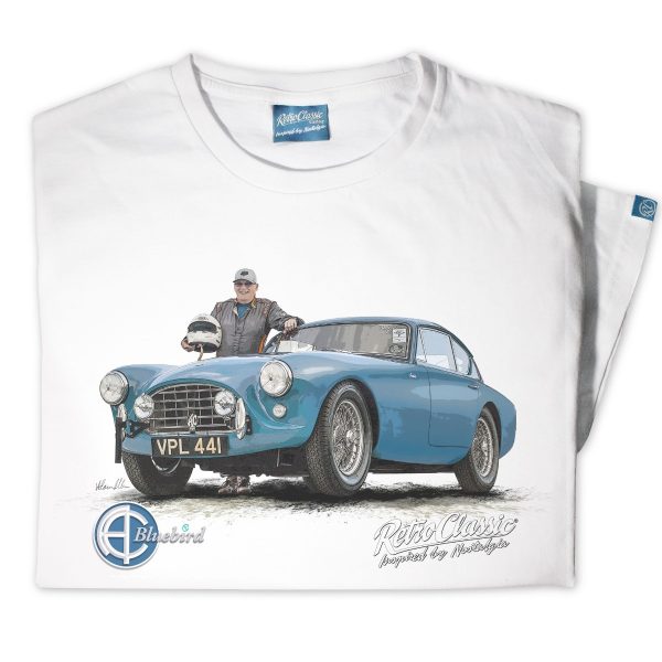 Kevin Shilling and his AC 'Bluebird' Aceca Auto-Carrier Classic Car T-Shirt - Image 3