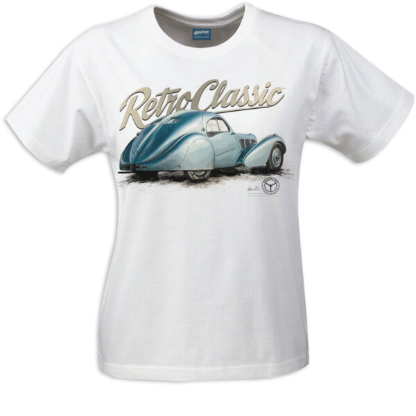 Ladies Classic Bugatti Type 57 SC Atlantic T-shirt - Image 2