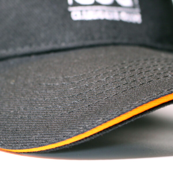 The Smallest Cog Authentic Cog Cap – Black and Orange Detailing - Image 2